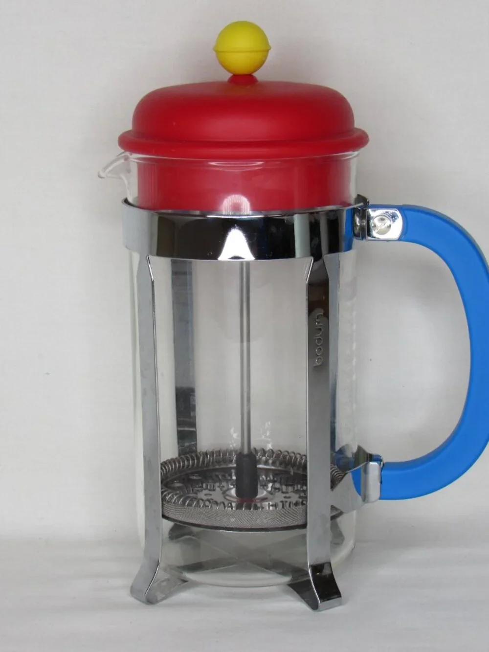 Bodum 70th Anniversary French Press Coffee 2014 Red Blue Yellow